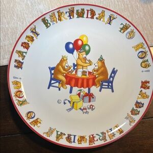 Happy Birthday Bear Plate